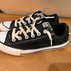 Converse Big Kids Size 5.5 All Star Black Canvas Sneakers
